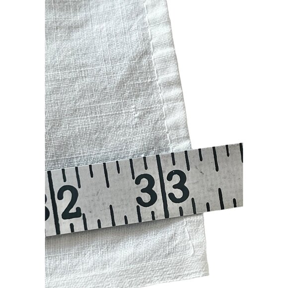 Vintage Floral Tablecloth 37.25" X 33.5" Red & Yellow On White Cotton MCM GUC - Picture 5 of 12